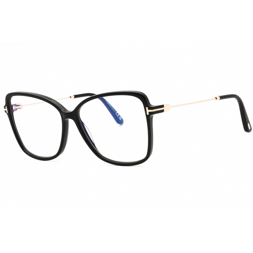 NWT Tom Ford FT5953-B Black Oversized 55mm Eyeglasses